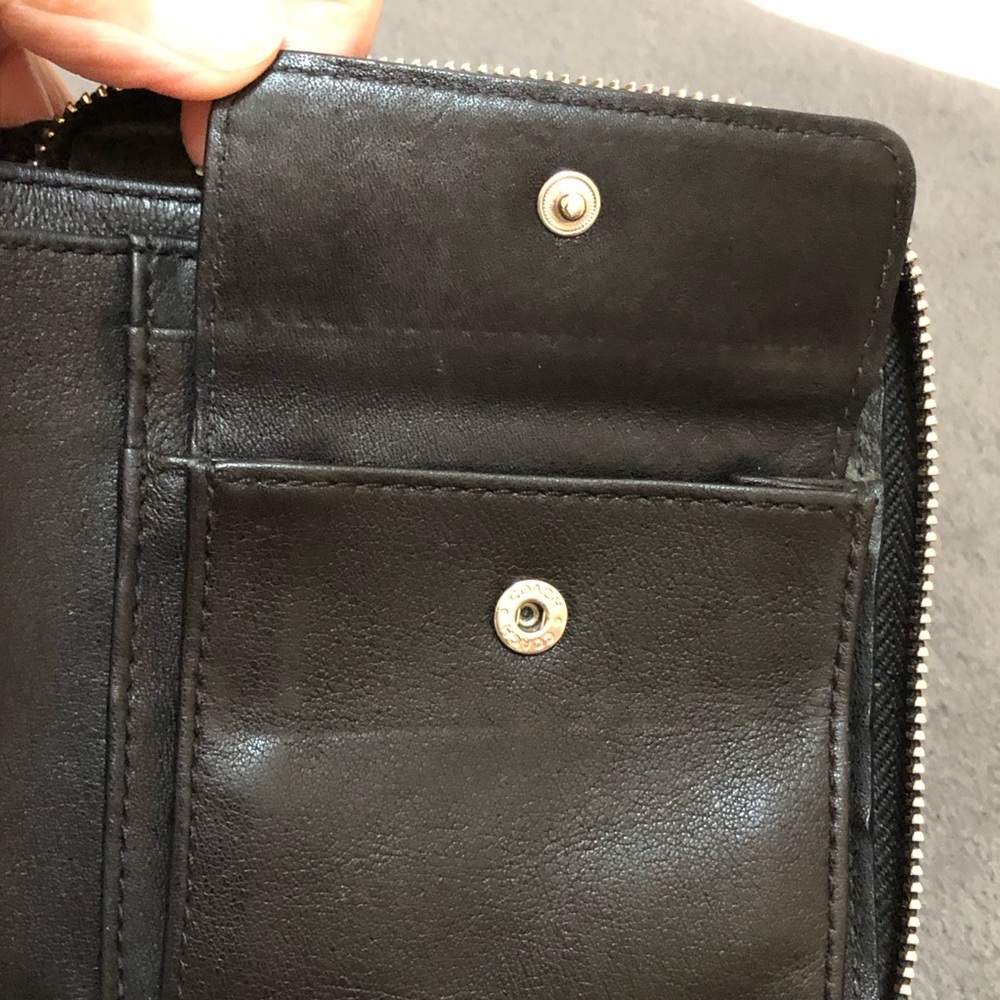 Coach  Black Pebble Leather Wallet - Picture 10 of 12